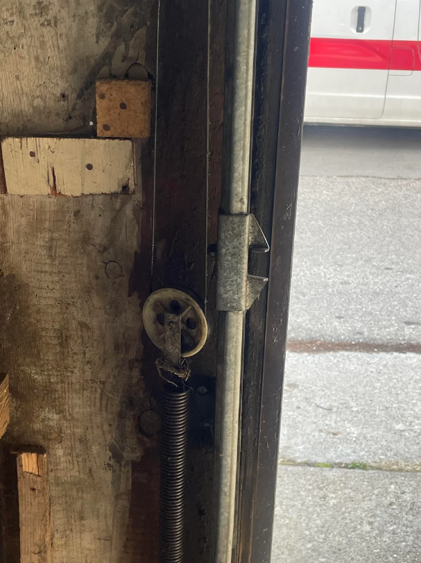 garage door track repair.